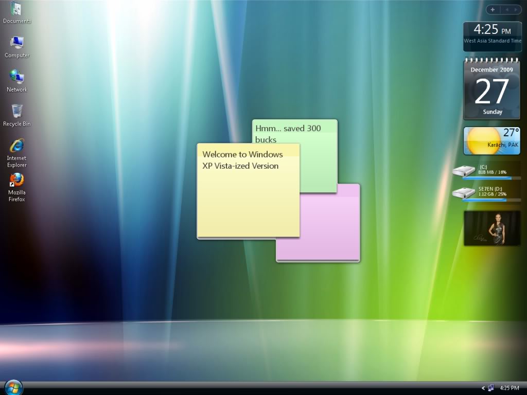 Where to look to make sticky notes (like gadgets in Windows 7)?