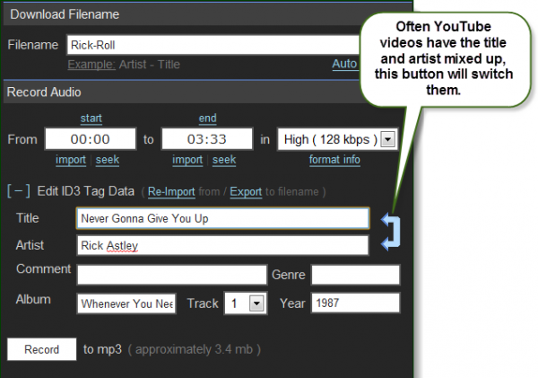 Download Youtube songs with Dirpy