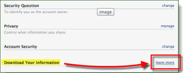 Download your Facebook Pictures and Data