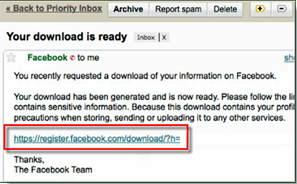 Download your Facebook Pictures and Data