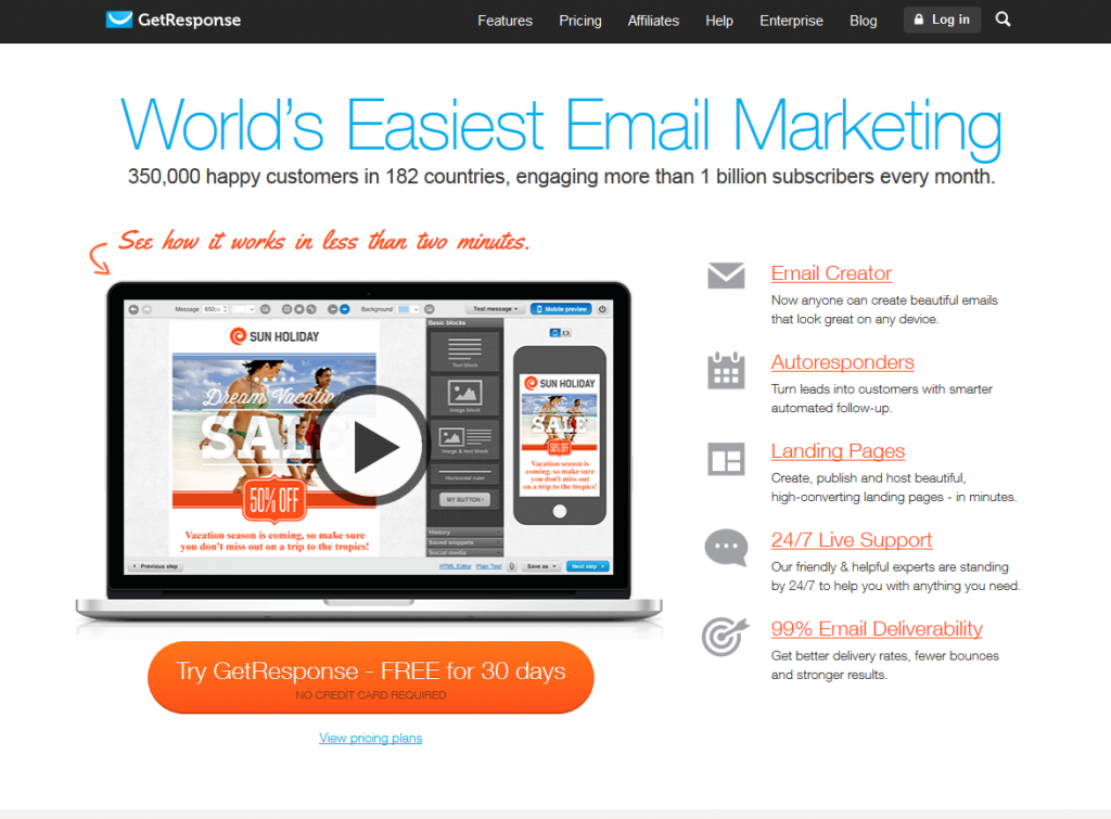 GetResponse vs VerticalResponse