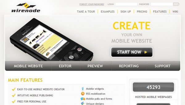 Mobile websites creator - Wirenode' - www_wirenode_com Great Tools to Create Mobile Version of a Website
