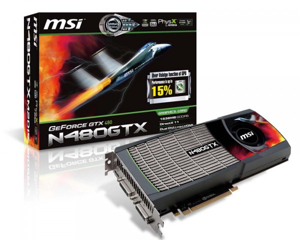 MSI N480GTX M2D15 Graphics Card