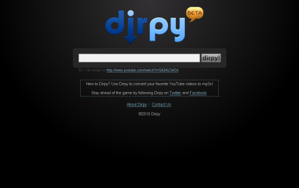 Download Youtube songs with Dirpy 