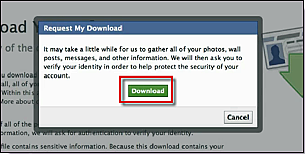 Download your Facebook Pictures and Data