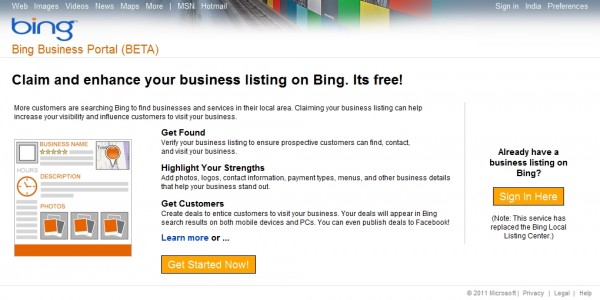 Bing Business Portal