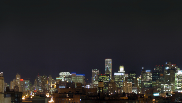 Chicago City Skyline at Night