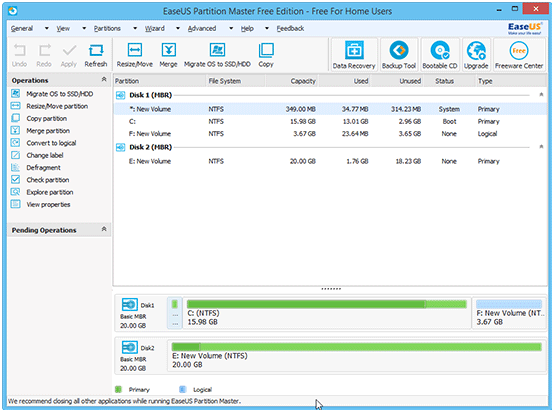 Review: EaseUS Partition Master Free